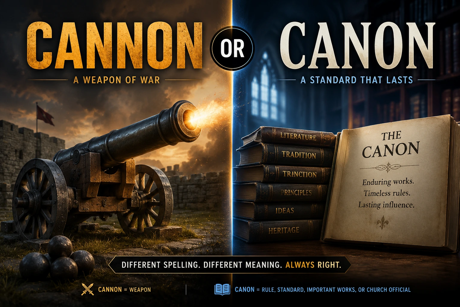 cannon or canon: what's the difference