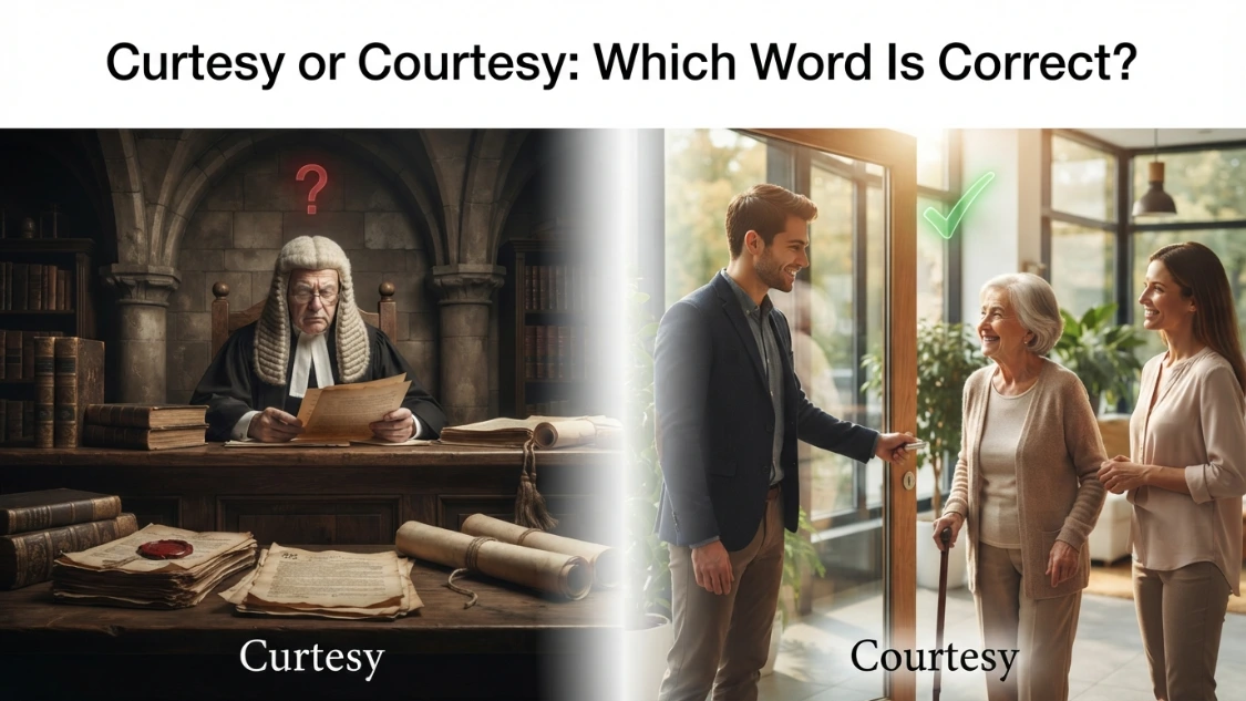 curtesy or courtesy: what's the difference