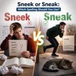 Sneek or Sneak: which spelling is correct