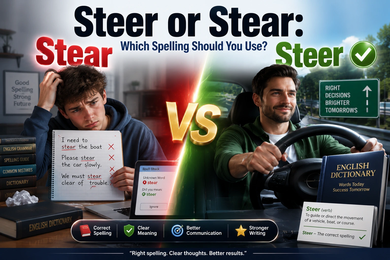 Steer or Stear: which spelling you should choose