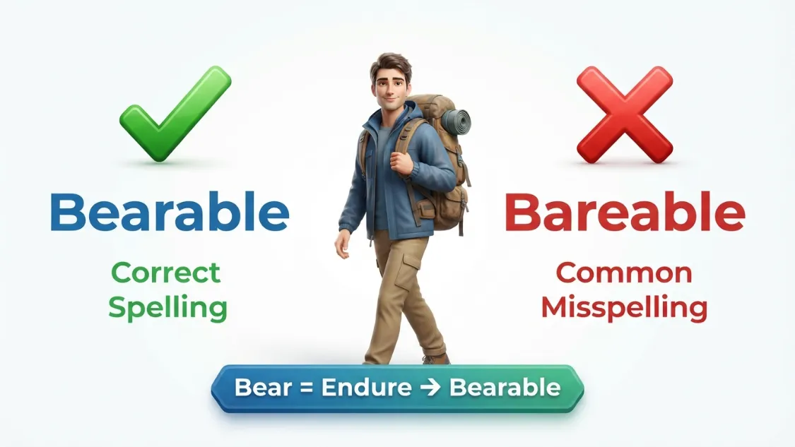 Bareable or Bearable: which spelling should you use