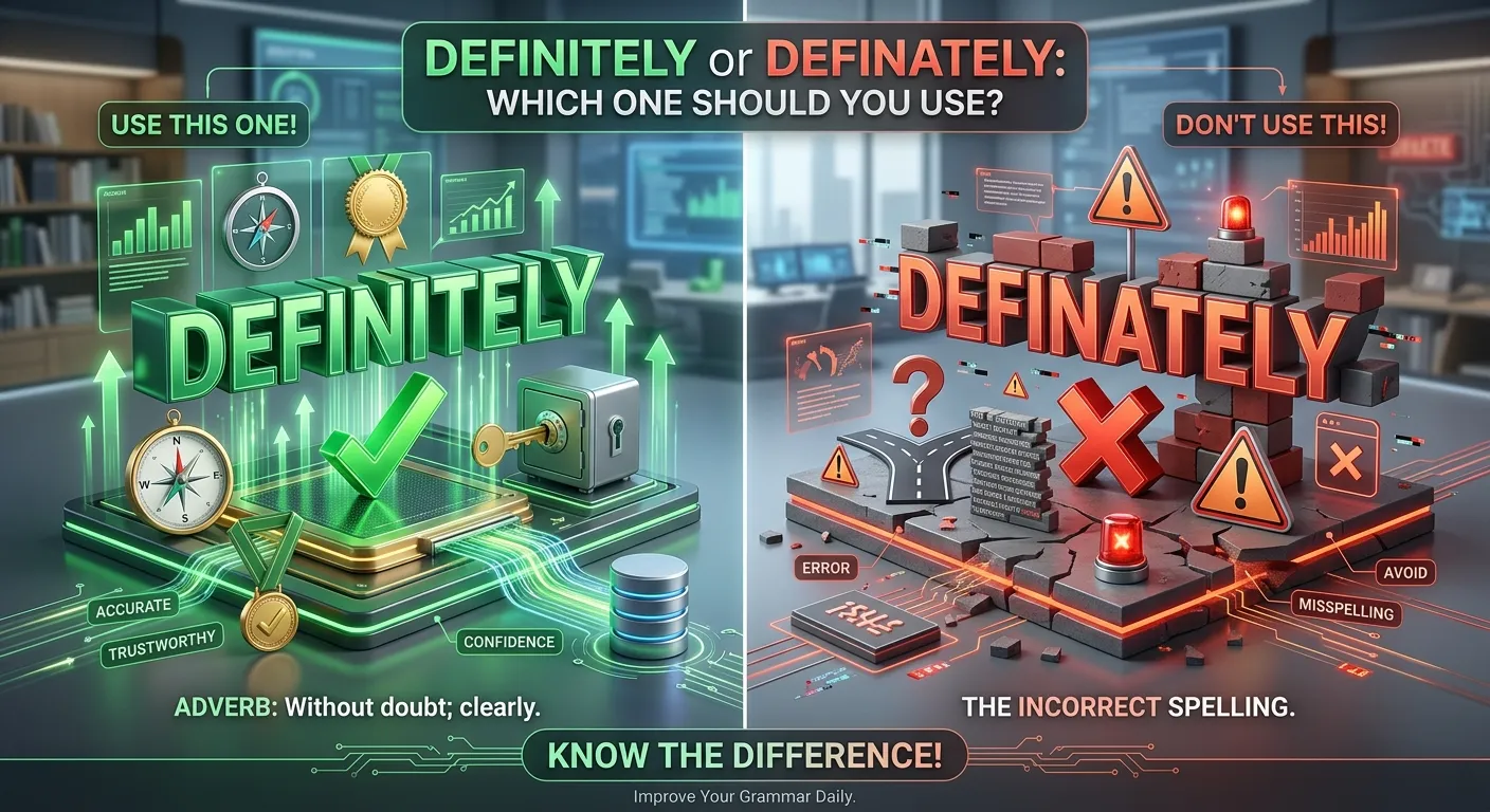 Definitely or Definately: correct spelling comparison