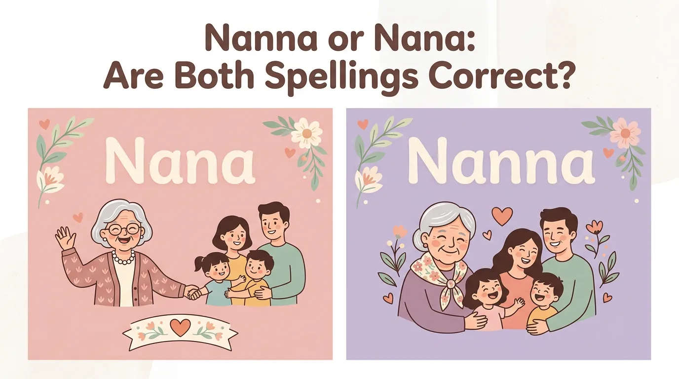 Nanna or Nana: British and American spelling comparison