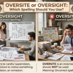 Oversite or Oversight: which spelling is correct