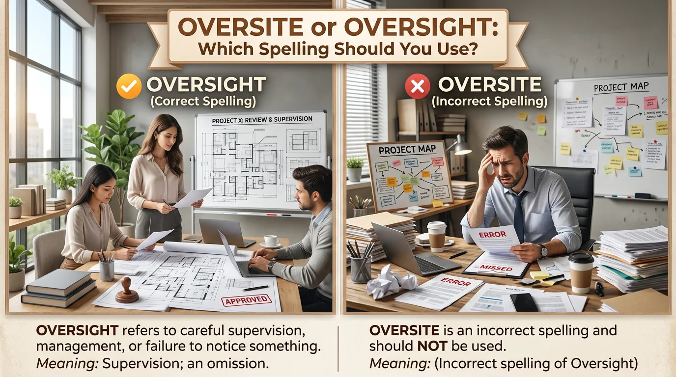 Oversite or Oversight: which spelling is correct