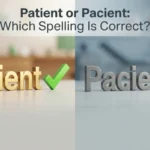 Patient or Pacient spelling comparison showing patient as the correct spelling