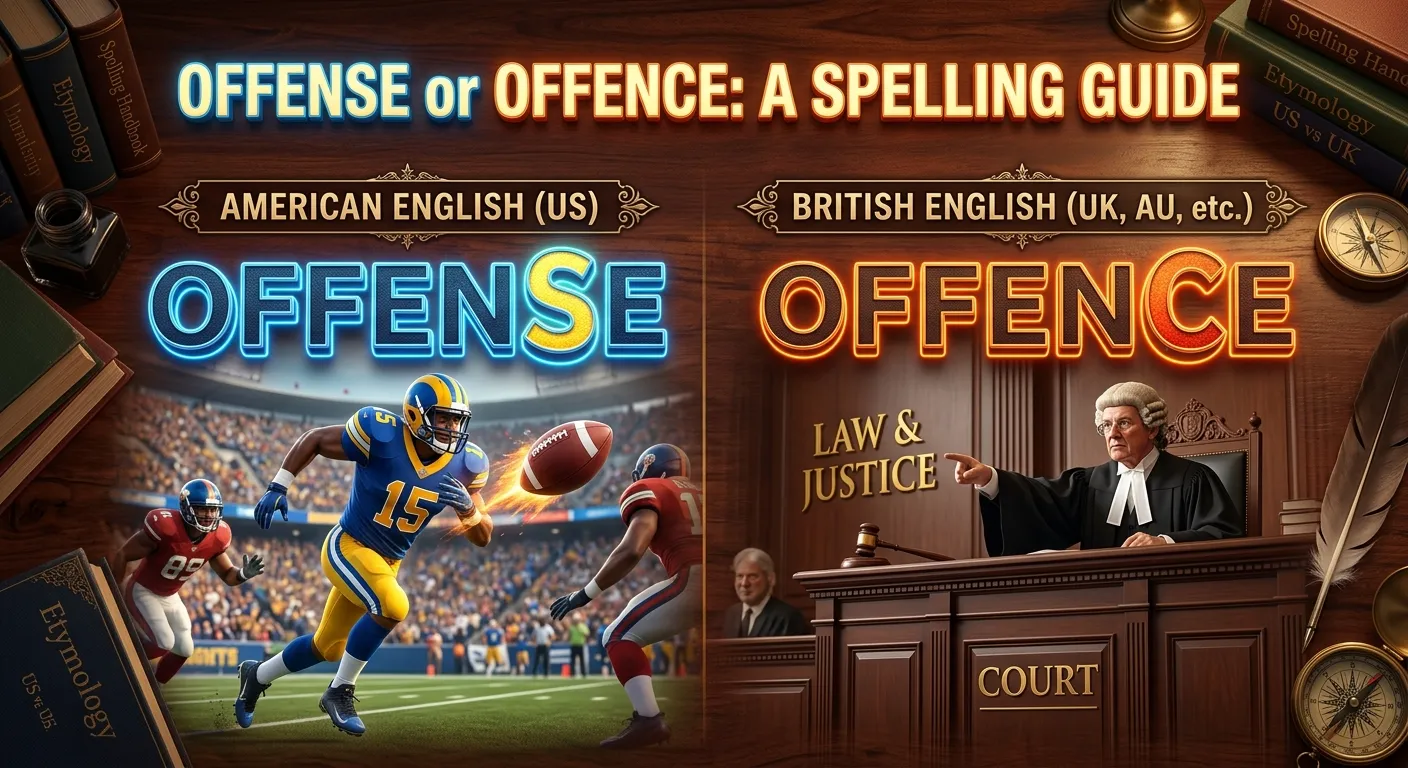 Offense or offence American vs British spelling