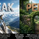 Peak or peek showing the difference between the highest point and a quick look