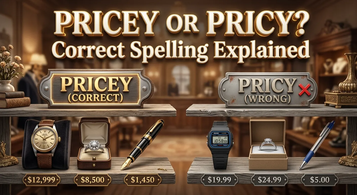 Pricey or pricy spelling comparison