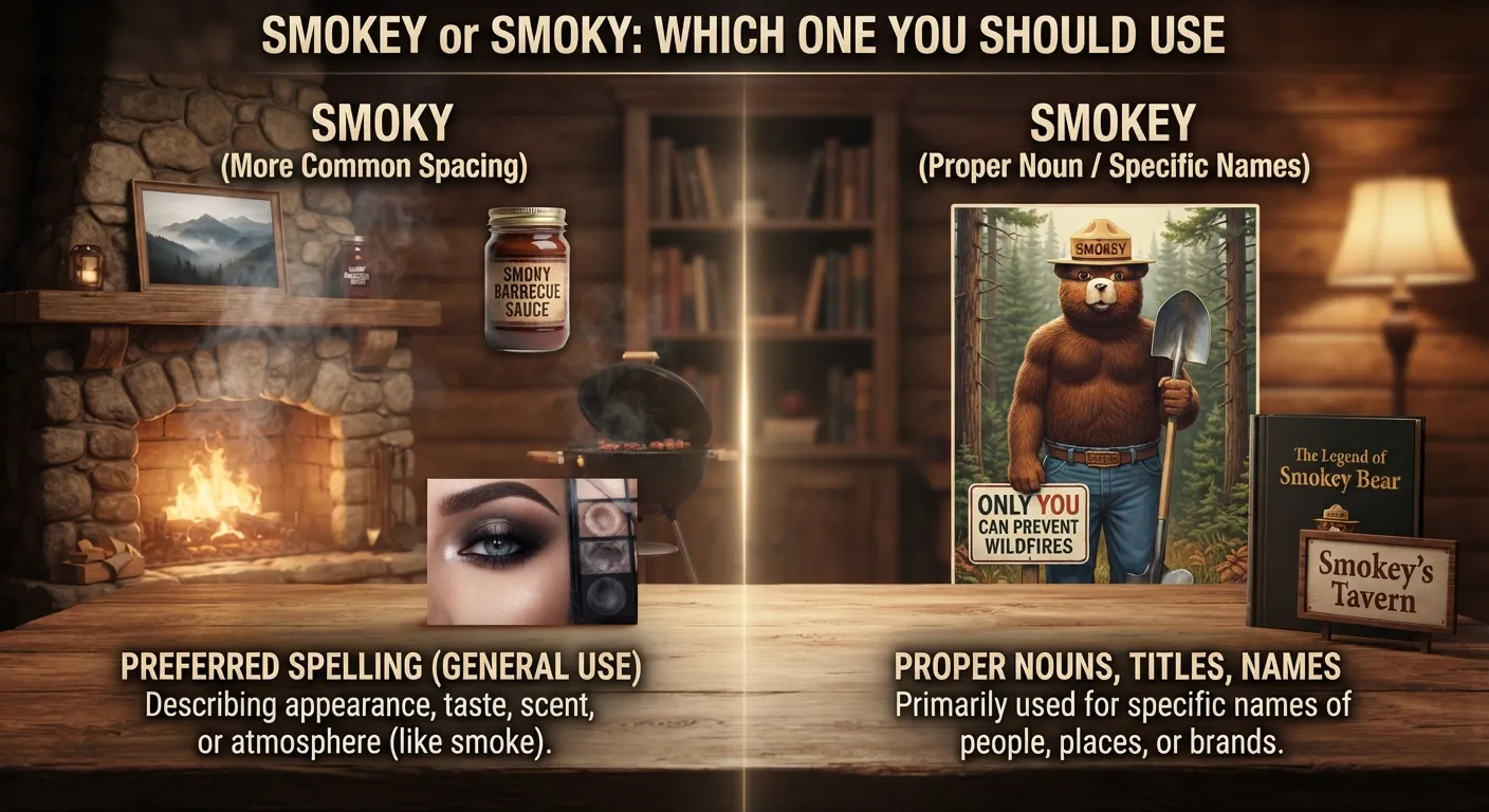 Smokey or smoky spelling comparison