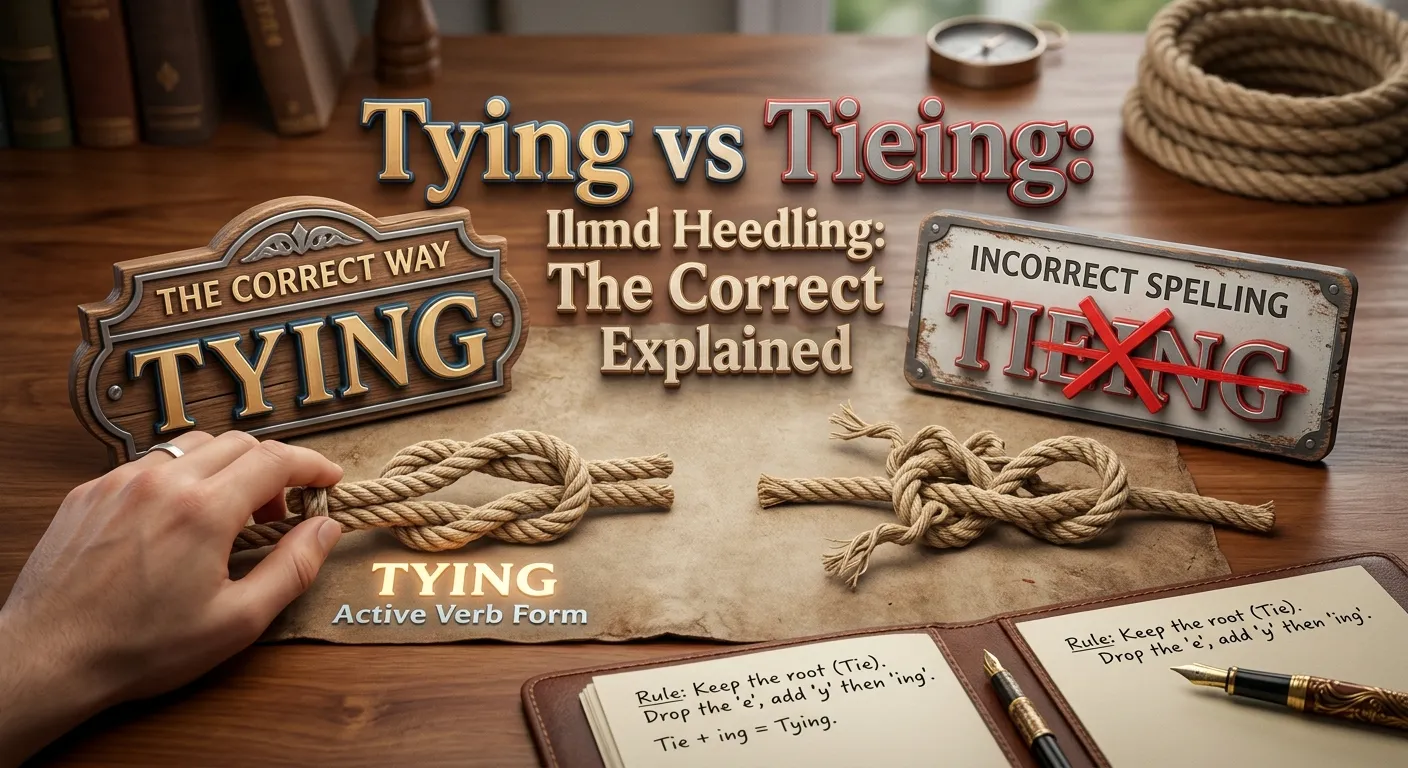 Correct spelling of tying