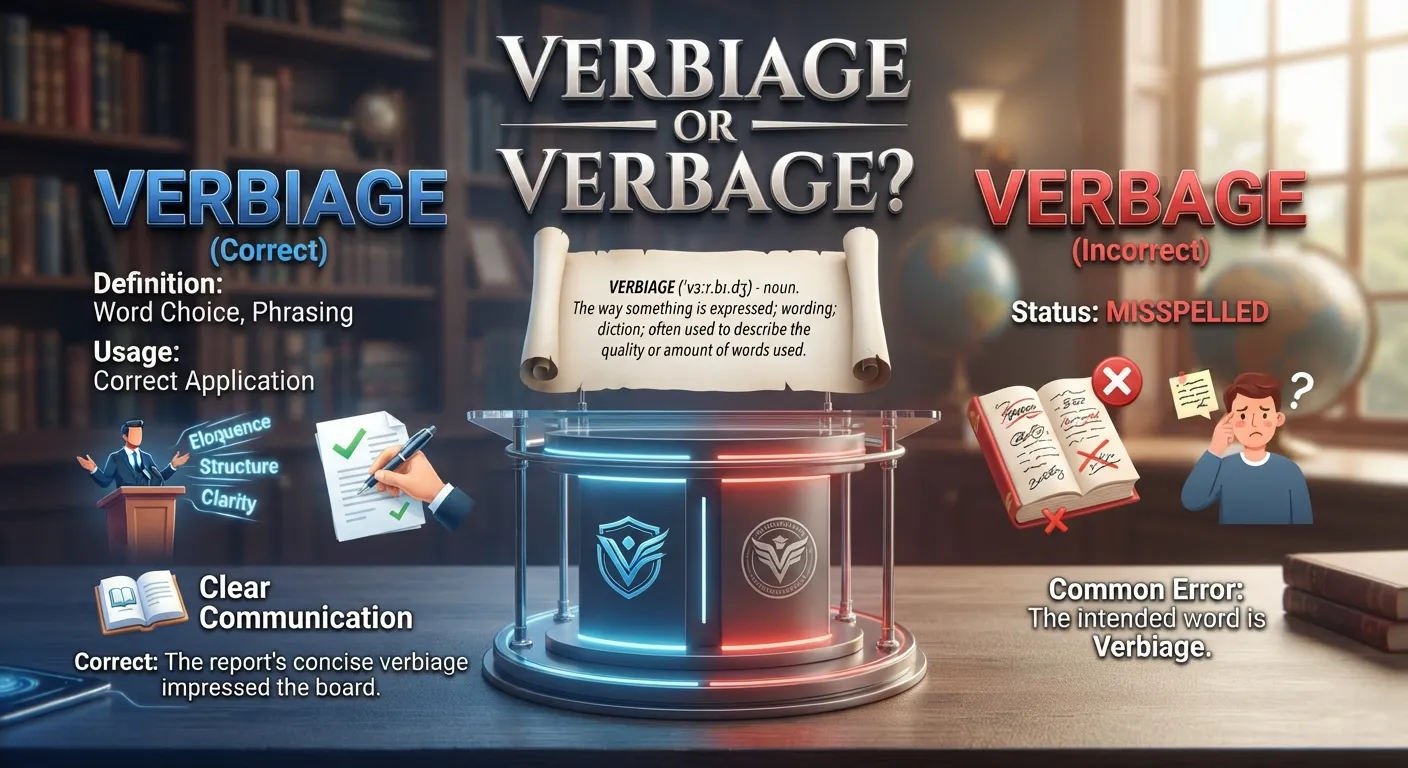 Verbage or Verbiage: correct spelling of verbiage