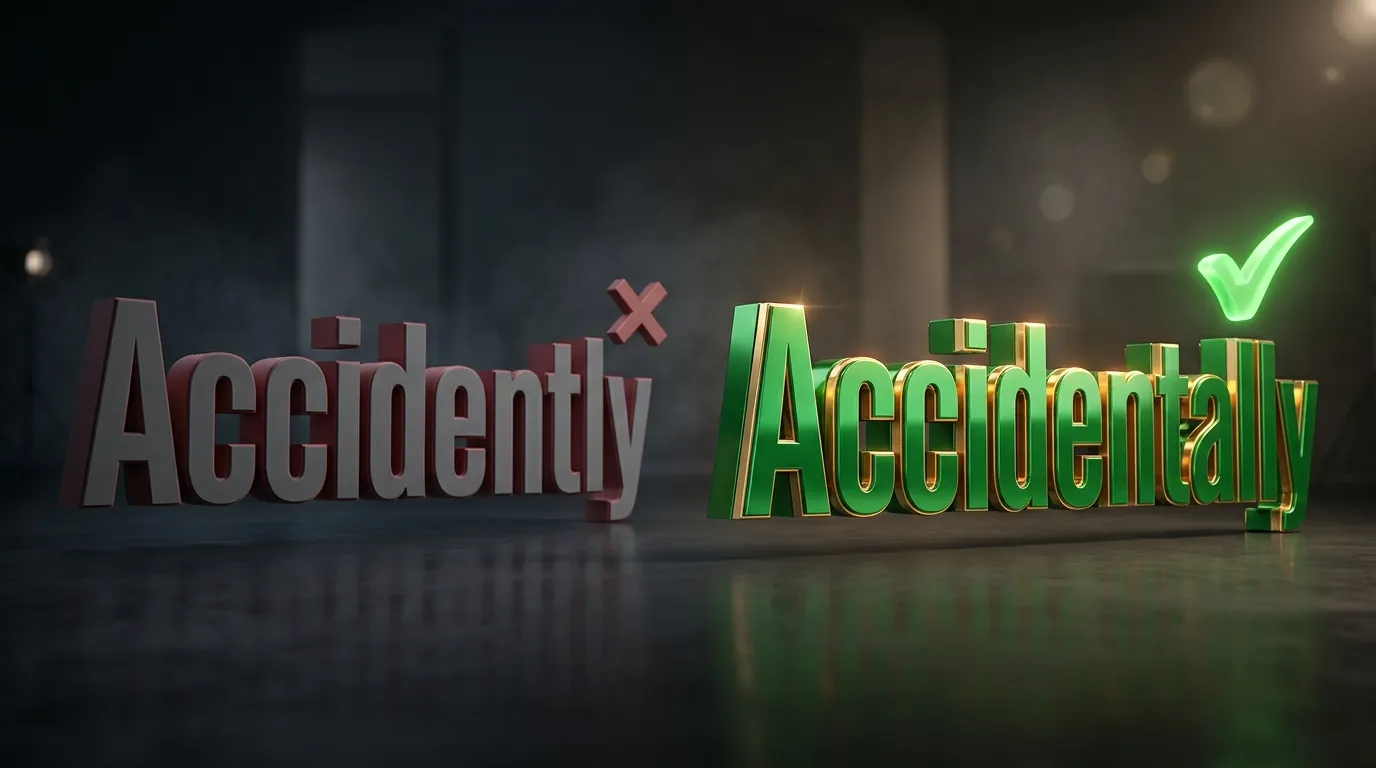Accidently or accidentally correct spelling comparison