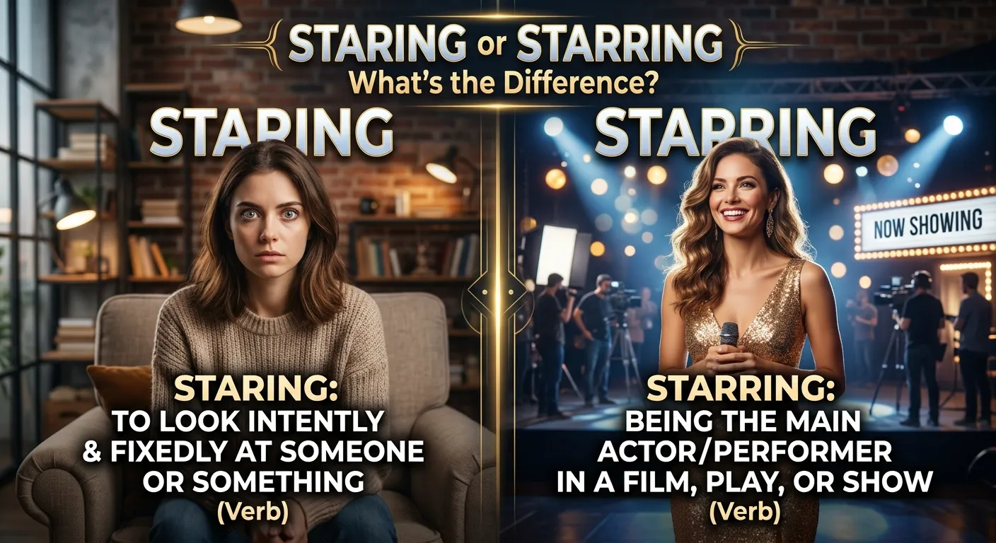 Staring or starring: difference between looking and acting